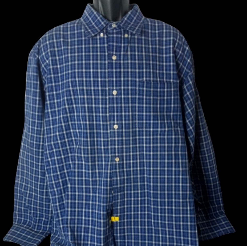 Gap Men's Blue Checkered Plaid Button shirt